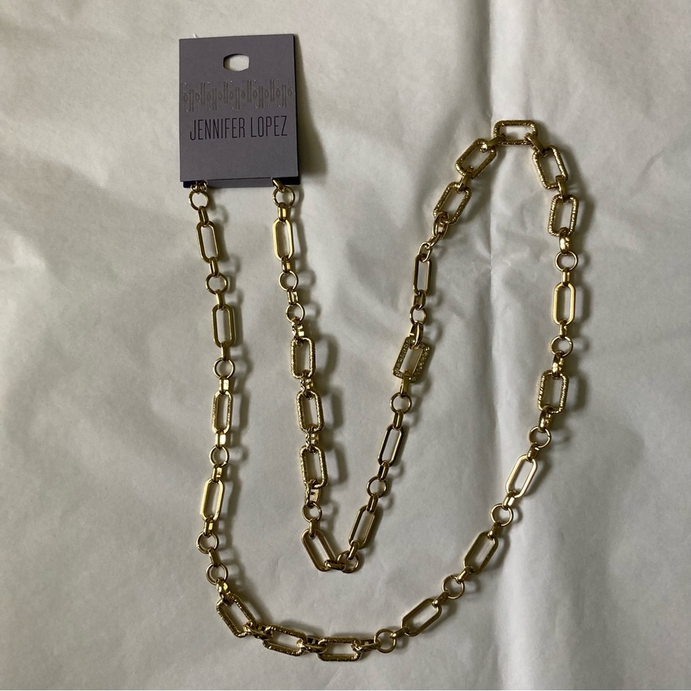 Jennifer Lopez Gold Chain Necklace